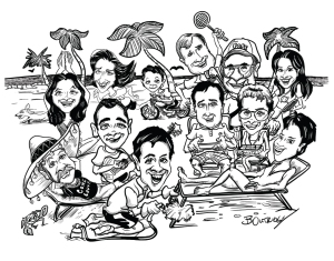 Family Gift caricature