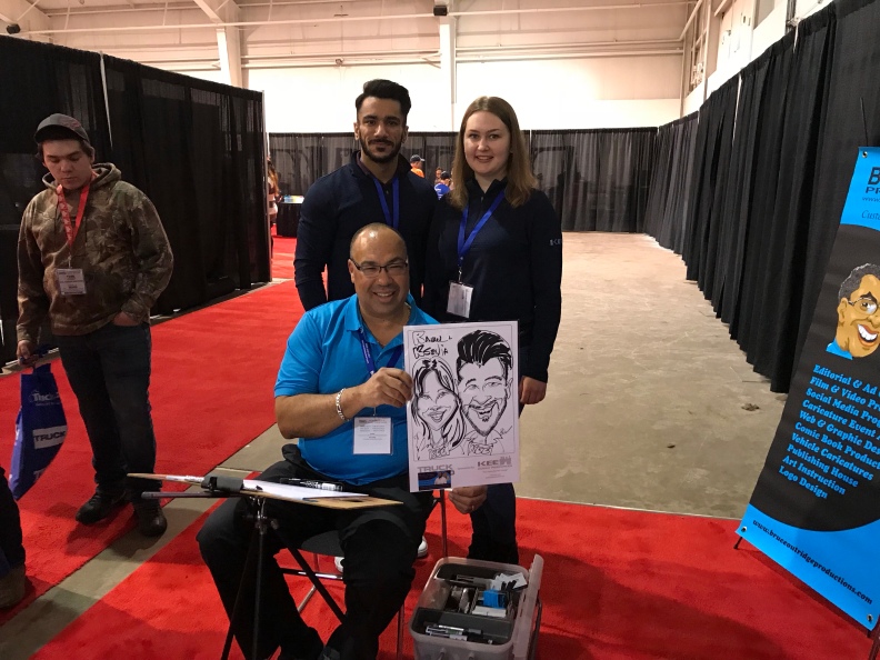Caricature drawings at Truck World
