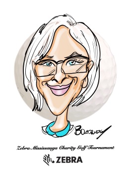 Zebra Charity Golf Tournament Digital Caricature