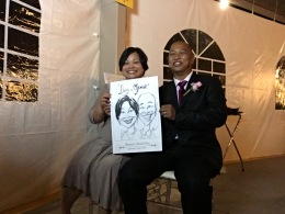 Hannah and Roland's Wedding Caricatures