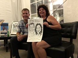Ryan and Christine's Wedding caricatures