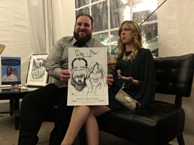 Ryan and Christine's Wedding caricatures