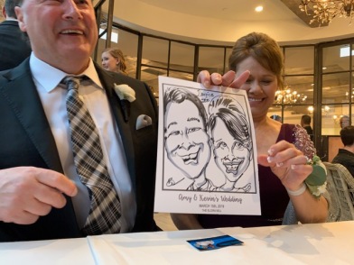 Amy and Kevin's Wedding Caricatures