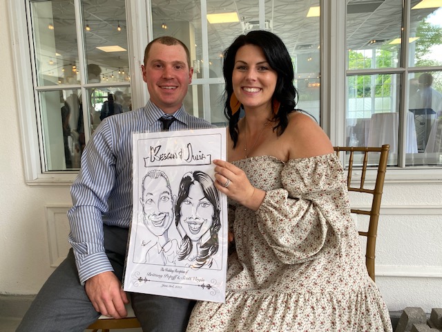 Brittany and Scott's Wedding Caricatures