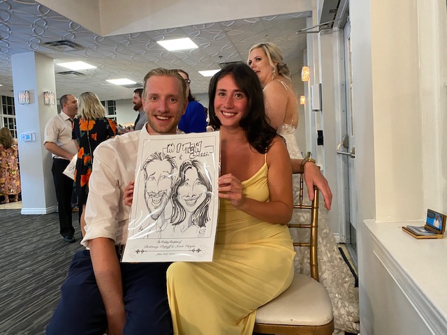 Brittany and Scott's Wedding Caricatures