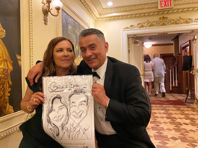 Danielle and Sal Wedding Caricatures