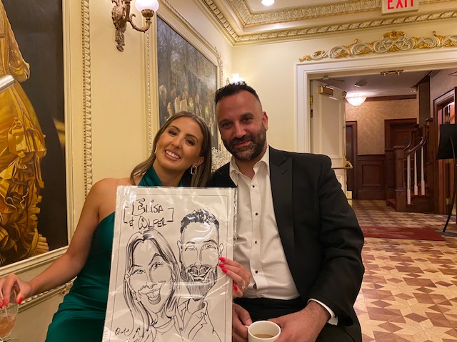 Danielle and Sal Wedding Caricatures