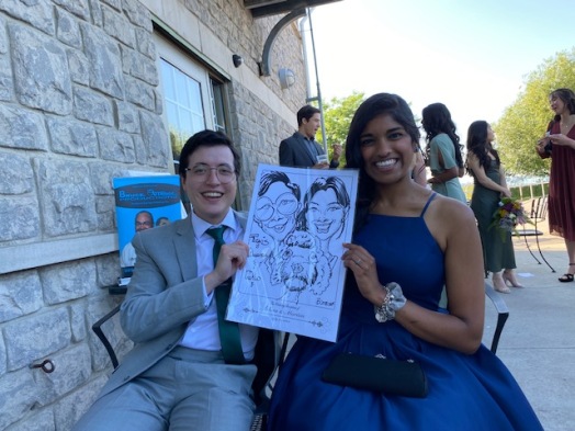 Adam and Marian's Wedding Caricatures