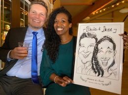 Monica snd Scott Wedding Caricatures